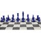 WE Games Color Bright Plastic Staunton Tournament Chess Pieces with 3.75 in. King - Half Chess Set of Chess Pieces Only, Blue
